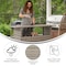 Flash Furniture Marco Indoor/Outdoor Patio Wicker Rattan Bar Counter Table w/2 Shelves, Gray LTS-0165-GY-GG - alternate 4